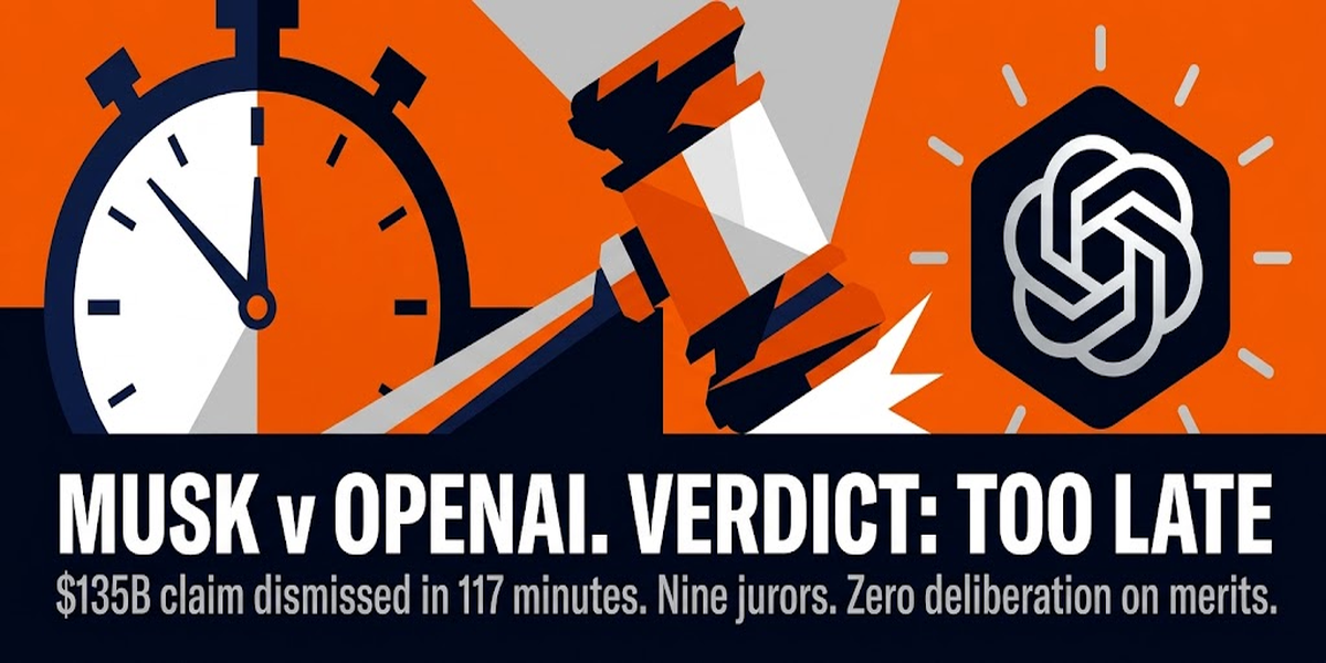Musk's $135B Lawsuit Against OpenAI Just Sank. What Actually Changes for You